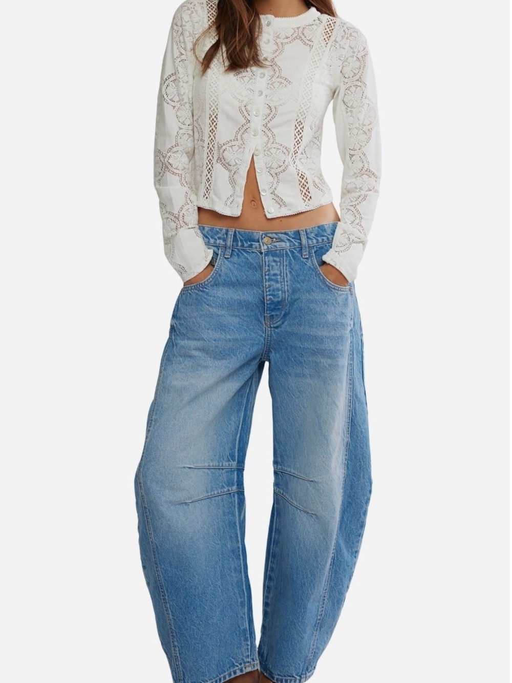 We The Free Mid Rise Barrel Jeans